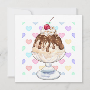 Invitation Crème glacée Sundae