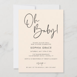 Invitation Crème moderne Boho Baby shower neutre genre