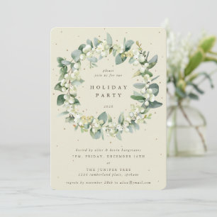 Invitation Crème Snowberry+Eucalyptus Wreath Fête