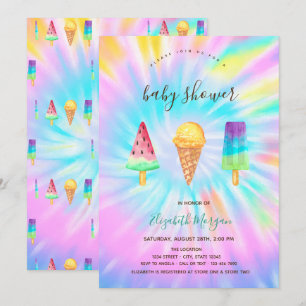 Invitation Crèmes glacées Baby shower de teinture à tarte d'é
