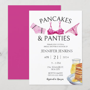 Invitation Crêpes & culottes Fête des mariées de lingerie ros