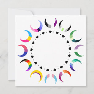 Invitation Crescent Pride Lunes et Bague Coeur