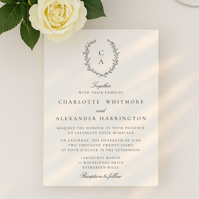 Invitation Crest,  Old Money Aesthetic, transparent backgroud (Créateur téléchargé)