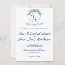 Invitation Crête Mariage personnalisée avec Hydrangea