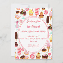 Crie pour Ice Cream Girls Sweet mignonne Anniversa
