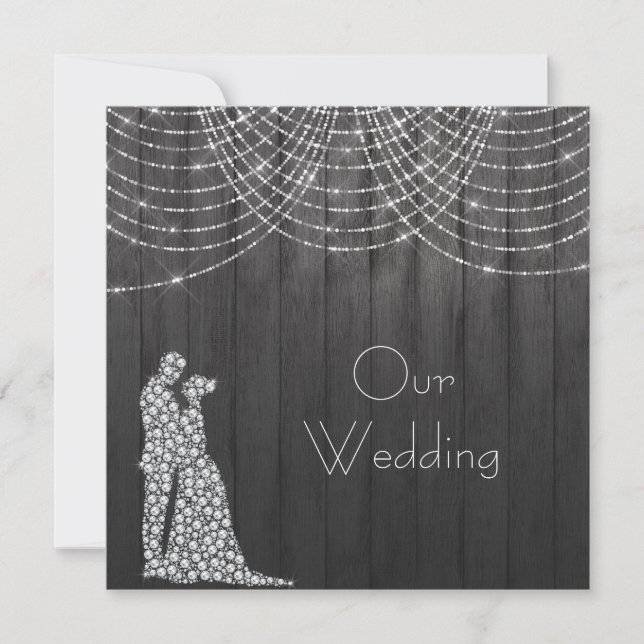 Invitation Cristal Chevalier clair en mariage d'armure brilla (Devant)