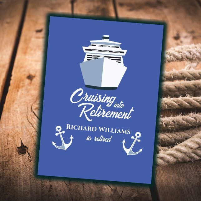 Invitation Croisière de retraite en bateau de croisière de re (Créateur téléchargé)