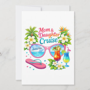 Invitation Croisière mère fille vacances tropicales