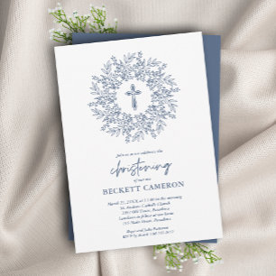 Invitation Croix Bleue Moderne