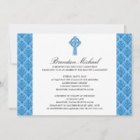 Croix celtique Damask Première communion