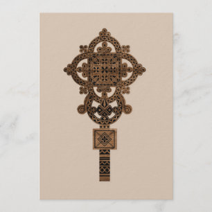 Invitation Croix de main en bois