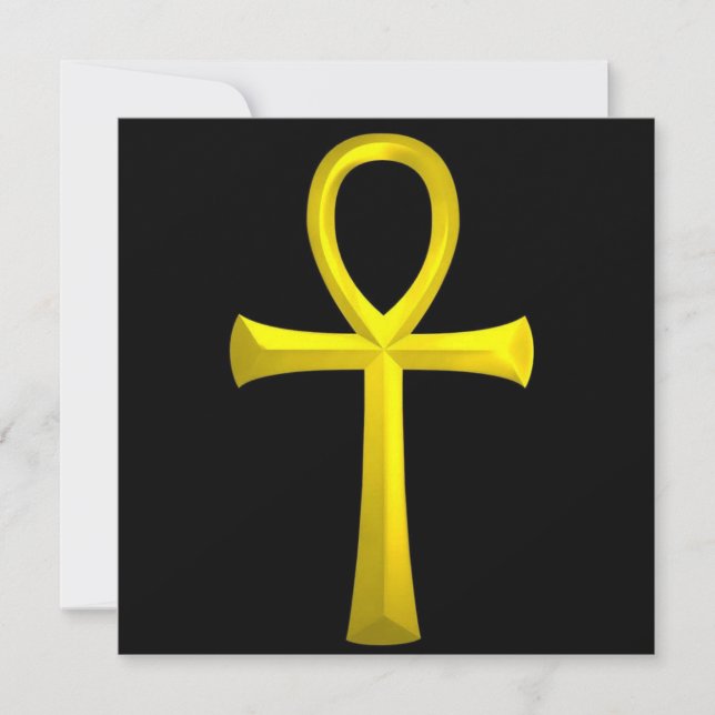 INVITATION CROIX D'EGYPTIEN DU NOEUD ANSATA D'ANKH (Devant)