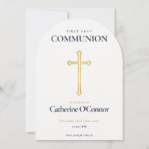 Croix dorée de première communion