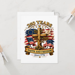 Invitation Croix patriotique Foi et Liberté 250 Ans