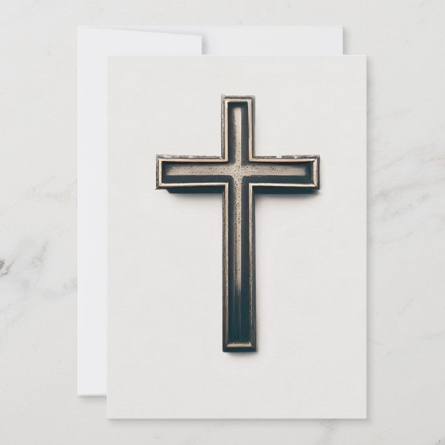 Invitation Croix religieuse (Devant)