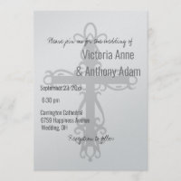 Croix religieuse Mariage d'argent métallique chrét