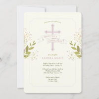 Croix Sainte Première Communion Rose