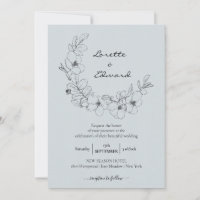 Croquis au crayon - couronne florale | Mariage min