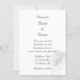 Invitation Croquis de Tulip Mariage de printemps