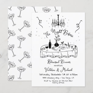 Invitation Croquis Dessiné à la Main La Veille du Dîner de Ré