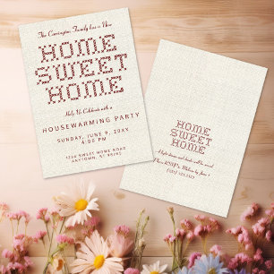 Invitation Cross-Stitch Home Sweet Home Chauffage domestique 