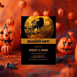 Invitation Crow de la fête d'Halloween pour adultes