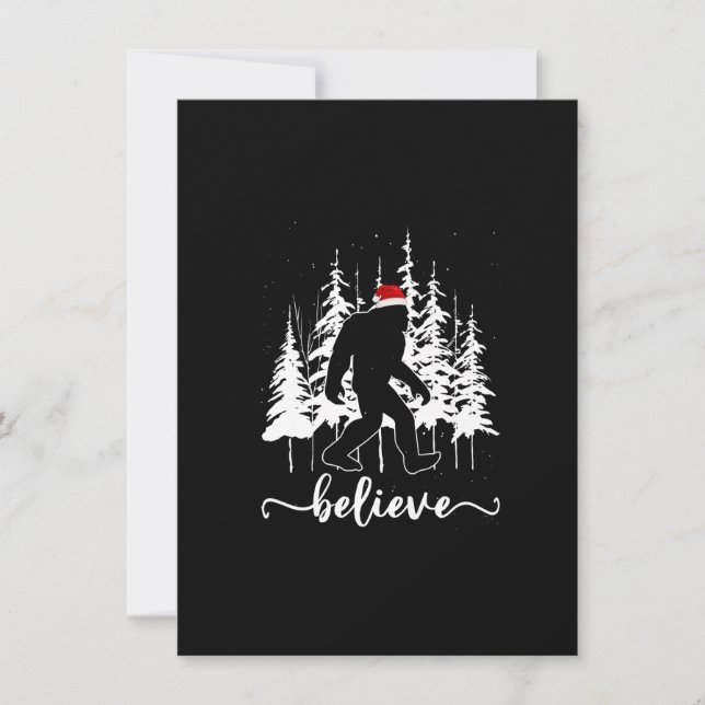 Invitation Croyez Bigfoot Light Père Noël Squatch Arbre de No (Devant)