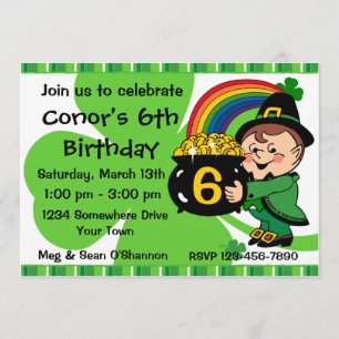 Invitation Croyez En L'Invitation De Leprechauns