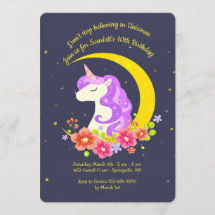 Invitation Croyez en l'invitation de Unicorns