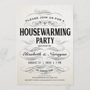 Invitation Cru Scrollwork d'invitations de partie de