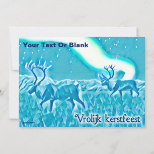Invitation Crystal Blue Caribou - Vrolijk kerstfeest