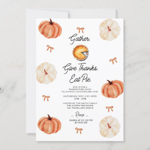 Invitation Cueillette de citrouilles, remerciements et dégust