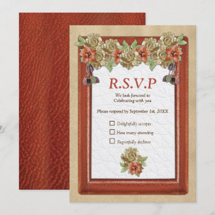 Invitation Cuir et daim Texture Art RSVP