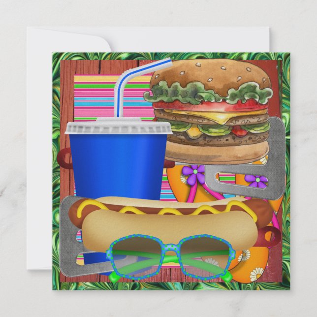 Invitation Cuisine - BBQ - Pas de version bière ! SRF (Devant)