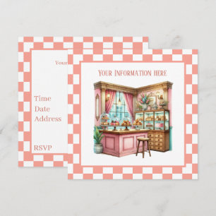 Invitation Cuisine Boulangerie comptoir Papier