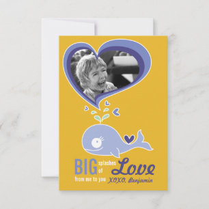 Invitation Cuisine caricature Baleine Classe Saint-Valentin P