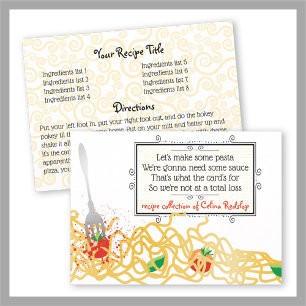 Invitation Cuisine de sauce de pâtes spaghetti livre de recet