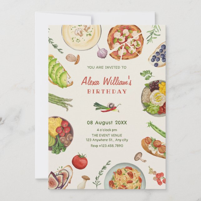 Invitation Cuisine gastronomique (Devant)