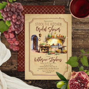 Invitation Cuisine italienne Stock de la Fête des mariées cui