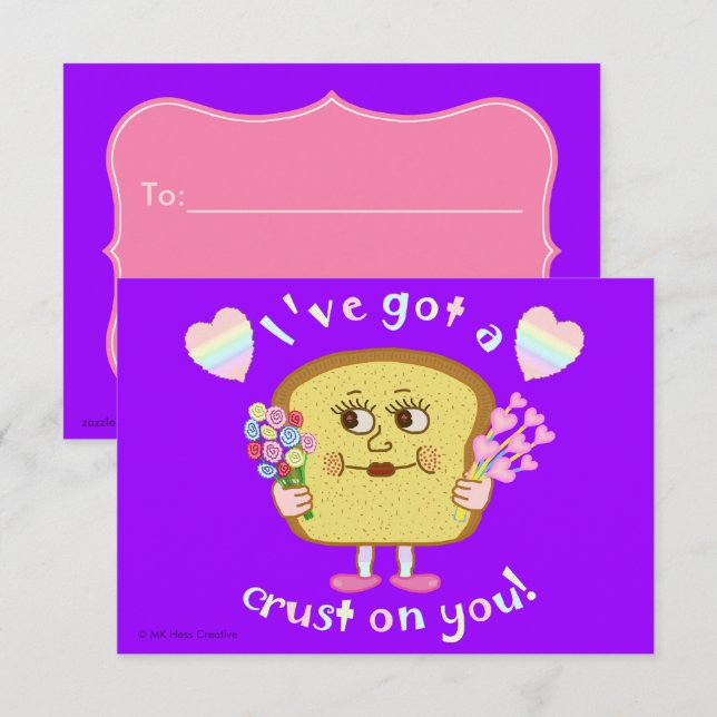 Invitation Cuisine Valentine Pun pour enfants (Devant / Derrière)