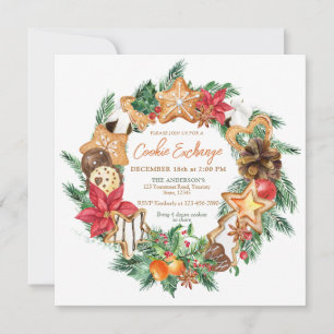 Invitation Cuit avec amour Pain d'épices Échange de biscuits