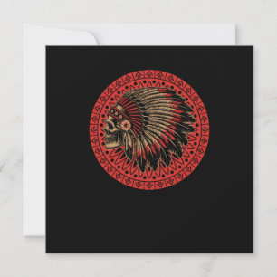 Invitation Culture mexicaine Aztec Guerrier Crâne Maya Inca C
