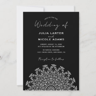 Invitation Culture Tribale Folk Country Crête Mandala Mariage