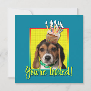 Invitation Cupcake d'invitation - Chiot Beagle - Chloe
