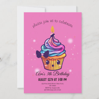Invitation cupcake kawaii