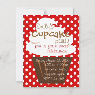 Invitation Cupcake Shaping Up Joliment