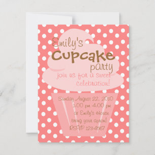 Invitation Cupcake Shaping Up Joliment