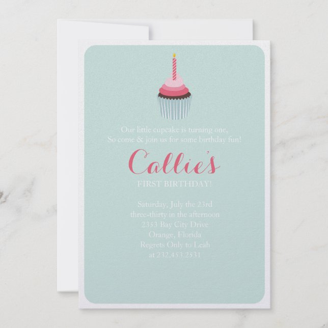 Invitation Cupcake sucré (Devant)