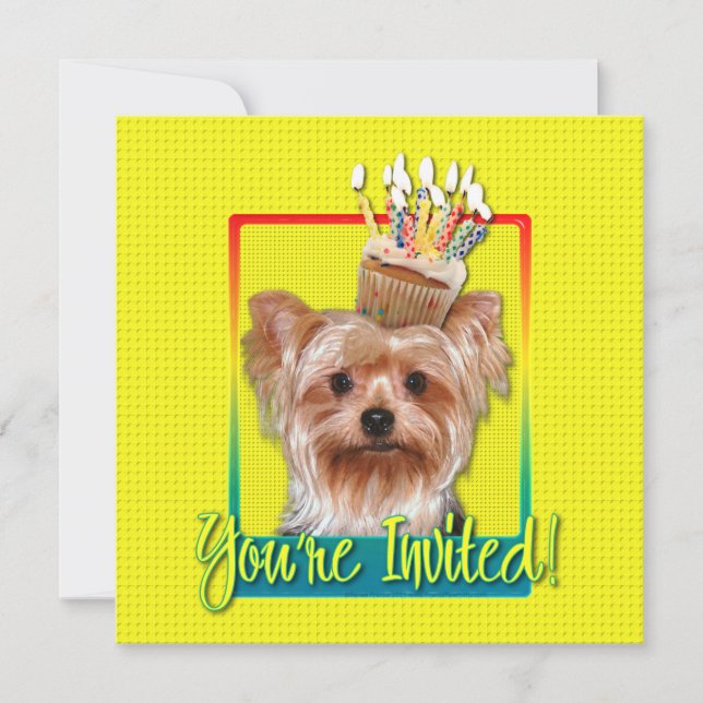 Invitation Cupcake - Yorkshire Terrier (Devant)