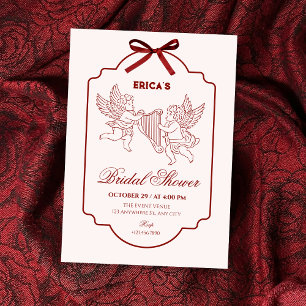 Invitation Cupid music élégant ange enterrement de vie de jeu